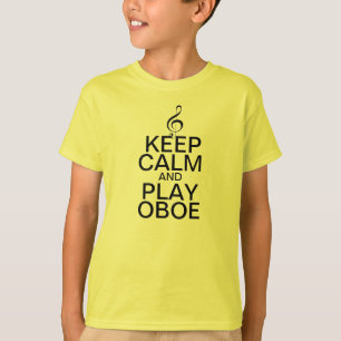 Behalten Sie Ruhe und Spiel Oboe T-Shirt