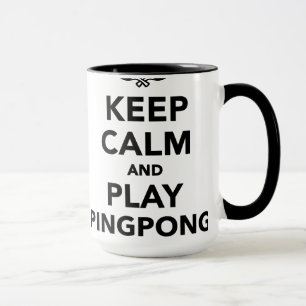 Behalten Sie Ruhe und Spiel Ping Pong Tasse
