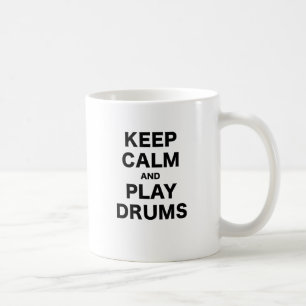 Behalten Sie Ruhe-und Spiel-Trommeln Tasse