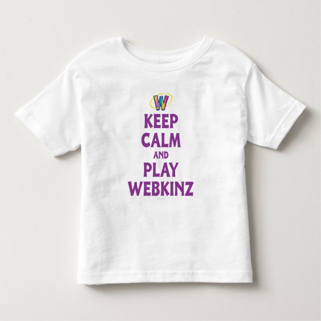 Behalten Sie Ruhe und Spiel Webkinz Kleinkind T-shirt (Vorderseite)