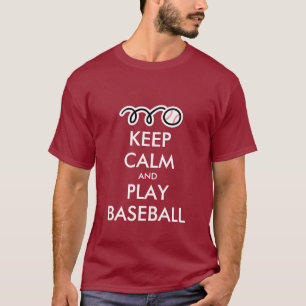 Behalten Sie Ruhe- und Spielbaseball-T - Shirt