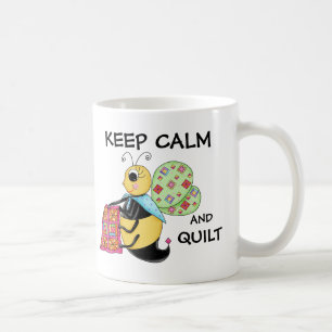 Behalten Sie Ruhe und Steppdecken-Whimsy Tasse