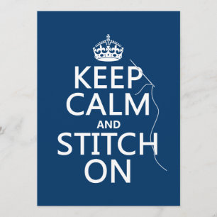 Behalten Sie Ruhe und Stich auf (alle Farben) Einladung
