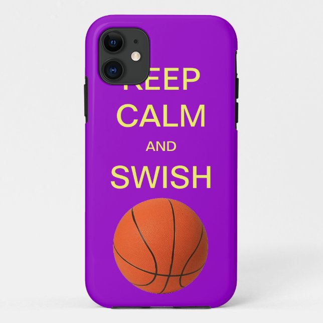 BEHALTEN Sie RUHE UND SWISH-BASKETBALL iPhone 5 Case-Mate iPhone Hülle (Rückseite)