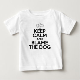 Behalten Sie Ruhe und tadeln Sie den Hundelustigen Baby T-shirt