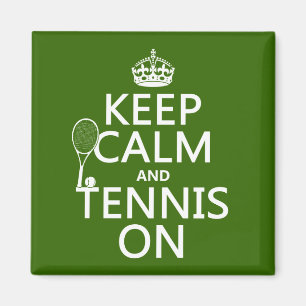 Behalten Sie Ruhe und Tennis auf (irgendeine Magnet