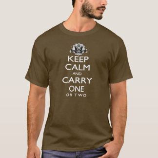 Behalten Sie Ruhe und tragen Sie ein T-Shirt