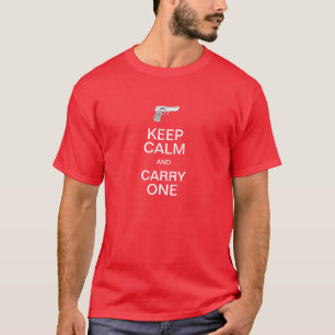 Behalten Sie Ruhe und tragen Sie ein T-Shirt