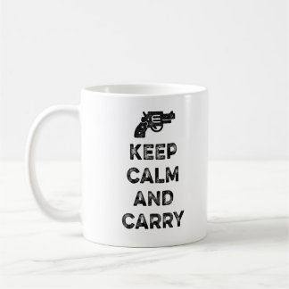 Behalten Sie Ruhe und tragen Sie Tasse