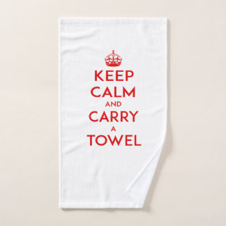 Behalten Sie Ruhe und tragen Sie Tuch a [Hand],