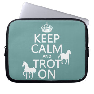 Behalten Sie Ruhe und Trot an - Pferde - alle Laptopschutzhülle