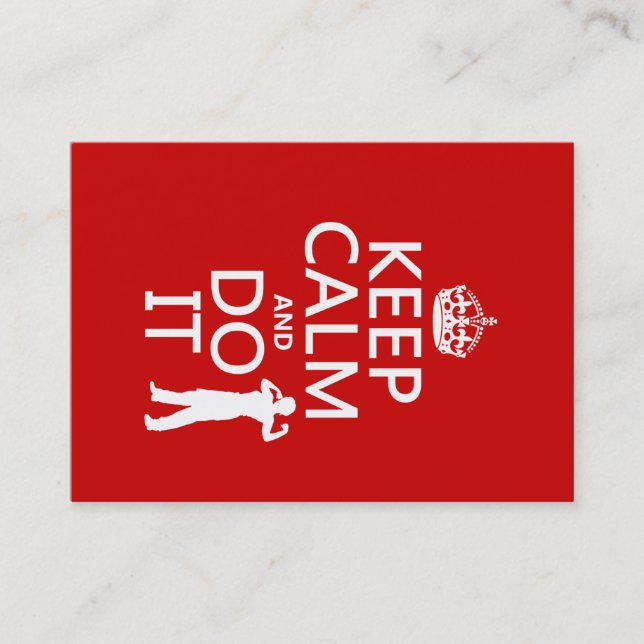 Behalten Sie Ruhe und tun Sie sie (irgendeine Visitenkarte (Vorderseite)