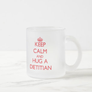 Behalten Sie Ruhe und umarmen Sie einen Diätetike Mattglastasse