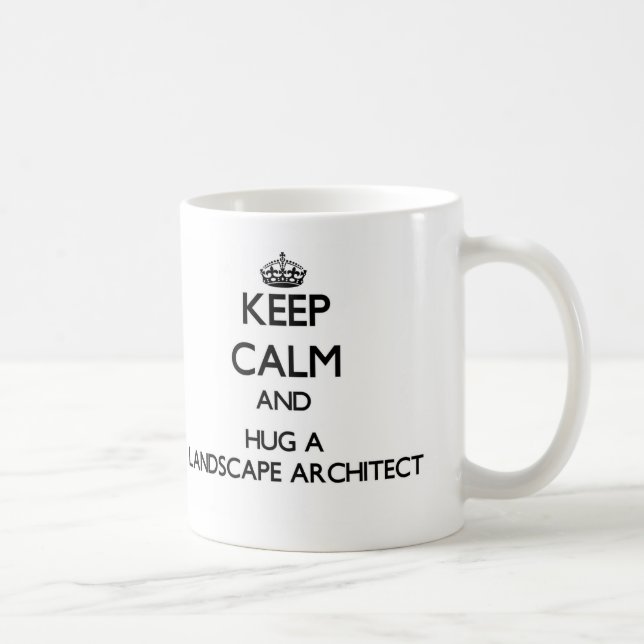 Behalten Sie Ruhe und umarmen Sie einen Kaffeetasse (Rechts)