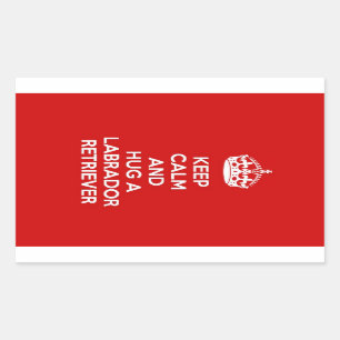 Behalten Sie Ruhe und umarmen Sie einen Rechteckiger Aufkleber