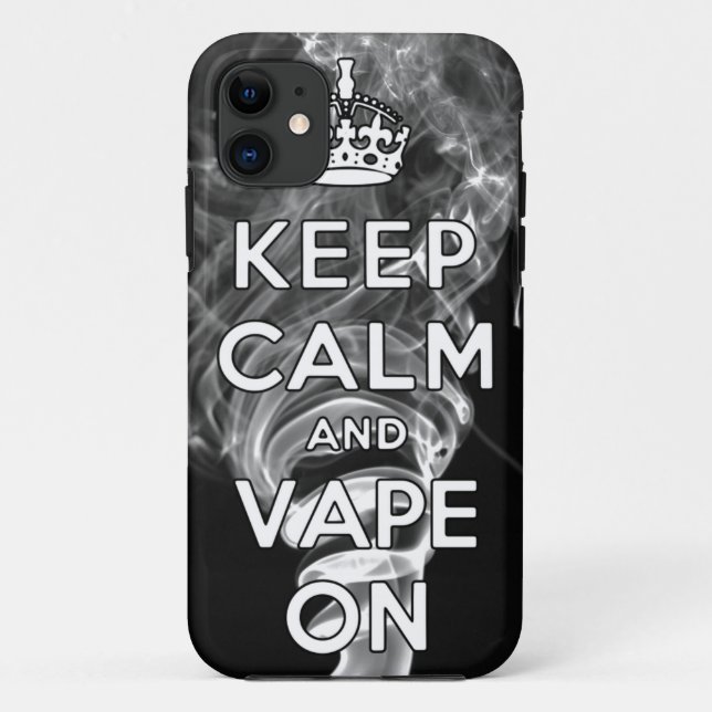 Behalten Sie Ruhe und Vape an Case-Mate iPhone Hülle (Rückseite)