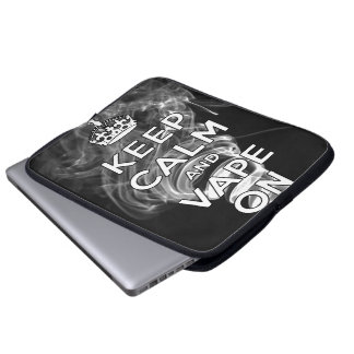 Behalten Sie Ruhe und Vape an Laptopschutzhülle