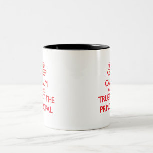 Behalten Sie Ruhe und vertrauen Sie der Direktion Zweifarbige Tasse