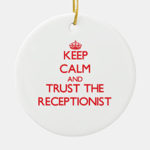 Behalten Sie Ruhe und vertrauen Sie der Keramik Ornament