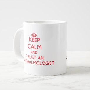 Behalten Sie Ruhe und vertrauen Sie einem Jumbo-Tasse