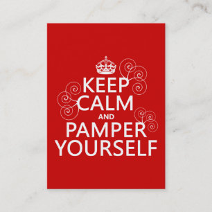 Behalten Sie Ruhe und verwöhnen Sie sich Visitenkarte