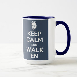 Behalten Sie Ruhe und Walken Tasse