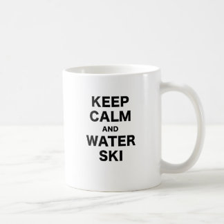 Behalten Sie Ruhe und Wasser-Ski Kaffeetasse