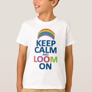 BEHALTEN SIE RUHE UND WEBSTUHL AUF REGENBOGEN T-Shirt