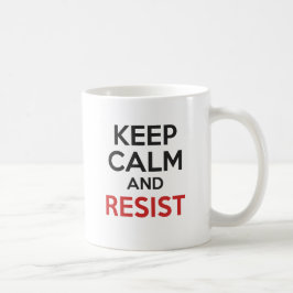 Behalten Sie Ruhe und widerstehen Sie Tasse