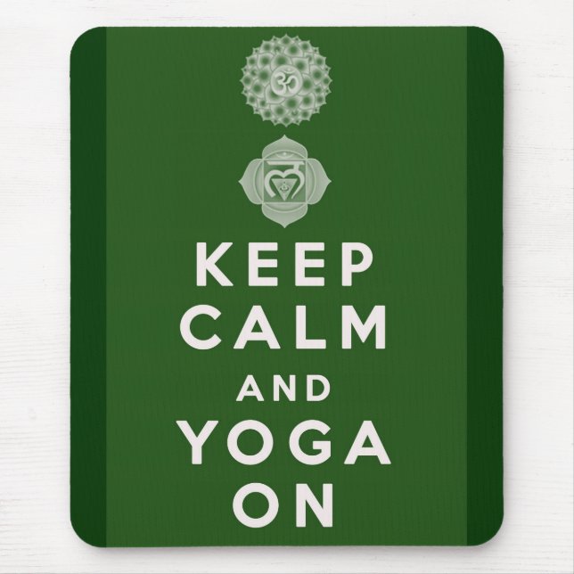 Behalten Sie Ruhe und Yoga an Mousepad (Vorne)