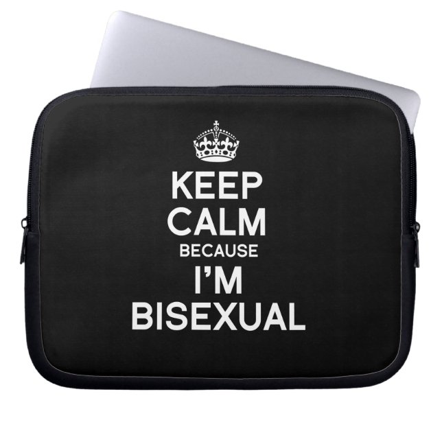 BEHALTEN Sie RUHE, WEIL ich BISEXUAL bin Laptopschutzhülle (Vorderseite)