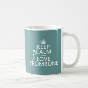Behalten Sie Ruheund LiebeTrombone (irgendeine Tasse