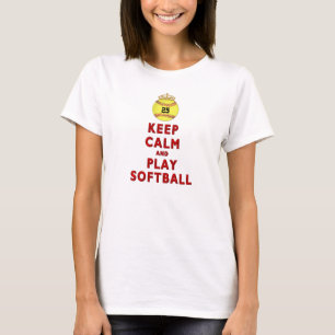 BEHALTEN Sie RUHEund SPIELsoftball-SHIRT mit IHRER T-Shirt