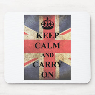 Behalten Sie ruhig, britische Flagge Mousepad