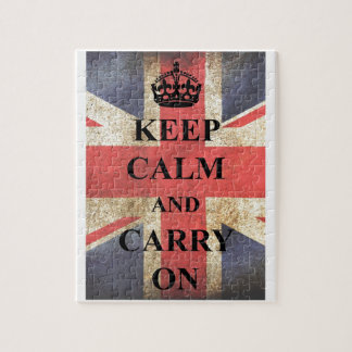 Behalten Sie ruhig, britische Flagge Puzzle