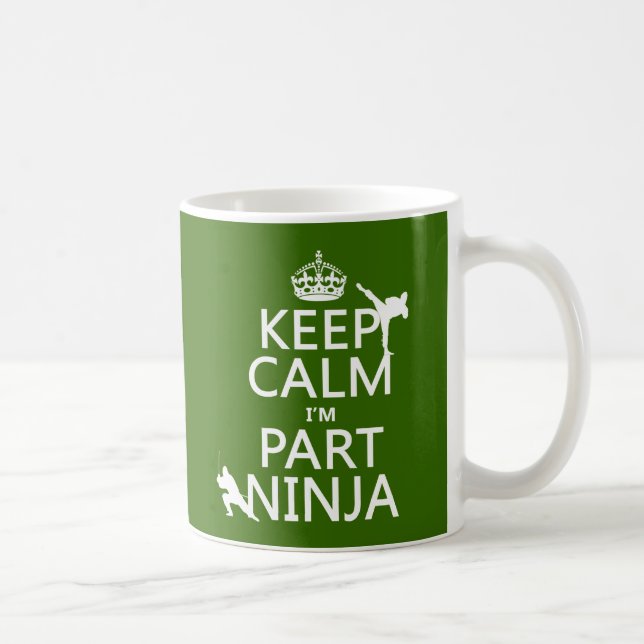 Behalten Sie ruhig ich ist Teil Ninja (in Kaffeetasse (Rechts)