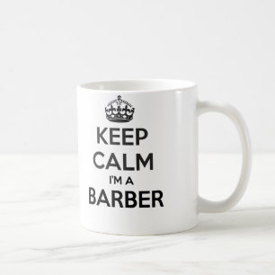 Behalten Sie ruhig ich sind Friseur-Weiß-Tasse Tasse