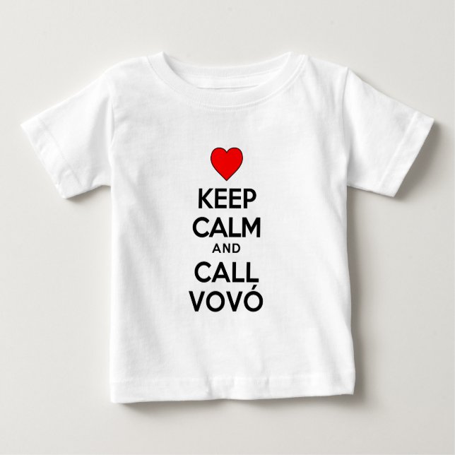 Behalten Sie ruhig und Anruf Vovo Baby T-shirt (Vorderseite)