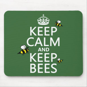 Behalten Sie ruhig und behalten Sie Bienen - alle Mousepad
