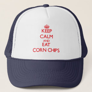 Behalten Sie ruhig und essen Sie Corn chipe Truckerkappe