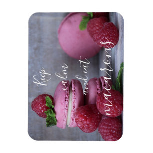 Behalten Sie ruhig und essen Sie Macarons Magnet
