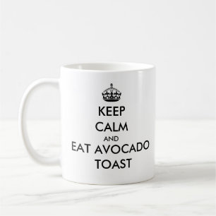 Behalten Sie ruhig und essen Sie Tasse