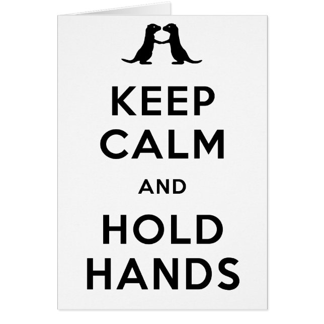 Behalten Sie ruhig und halten Sie Hände (die (Vorne)