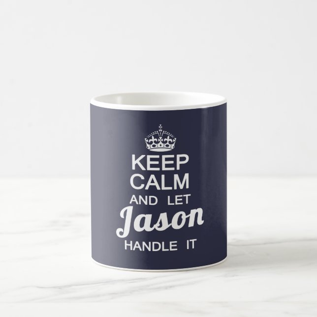 Behalten Sie ruhig und lassen Sie Jason es Tasse (Mittel)
