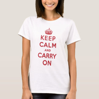 Behalten Sie ruhig und machen Sie Shirt weiter