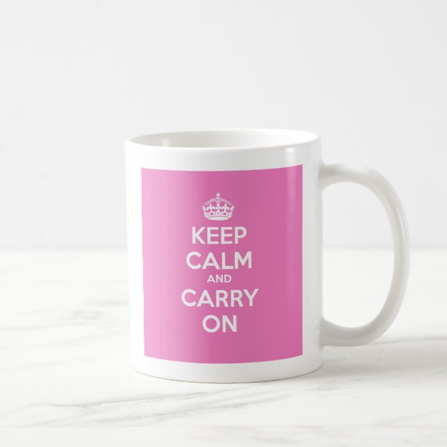 Behalten Sie ruhig und machen Sie Tasse - Rosa (Rechts)