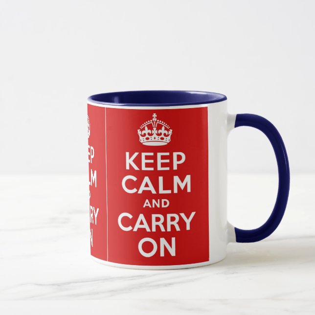 Behalten Sie ruhig und machen Sie ~ Vintagen Tasse (Rechts)