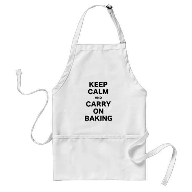 Behalten Sie ruhig und machen Sie weiter zu backen Schürze (Vorne)