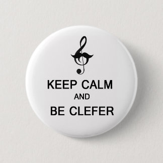 Behalten Sie ruhig und seien Sie clefer Button
