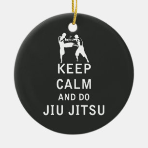 Behalten Sie ruhig und tun Sie Jiu-Jitsu Keramik Ornament
